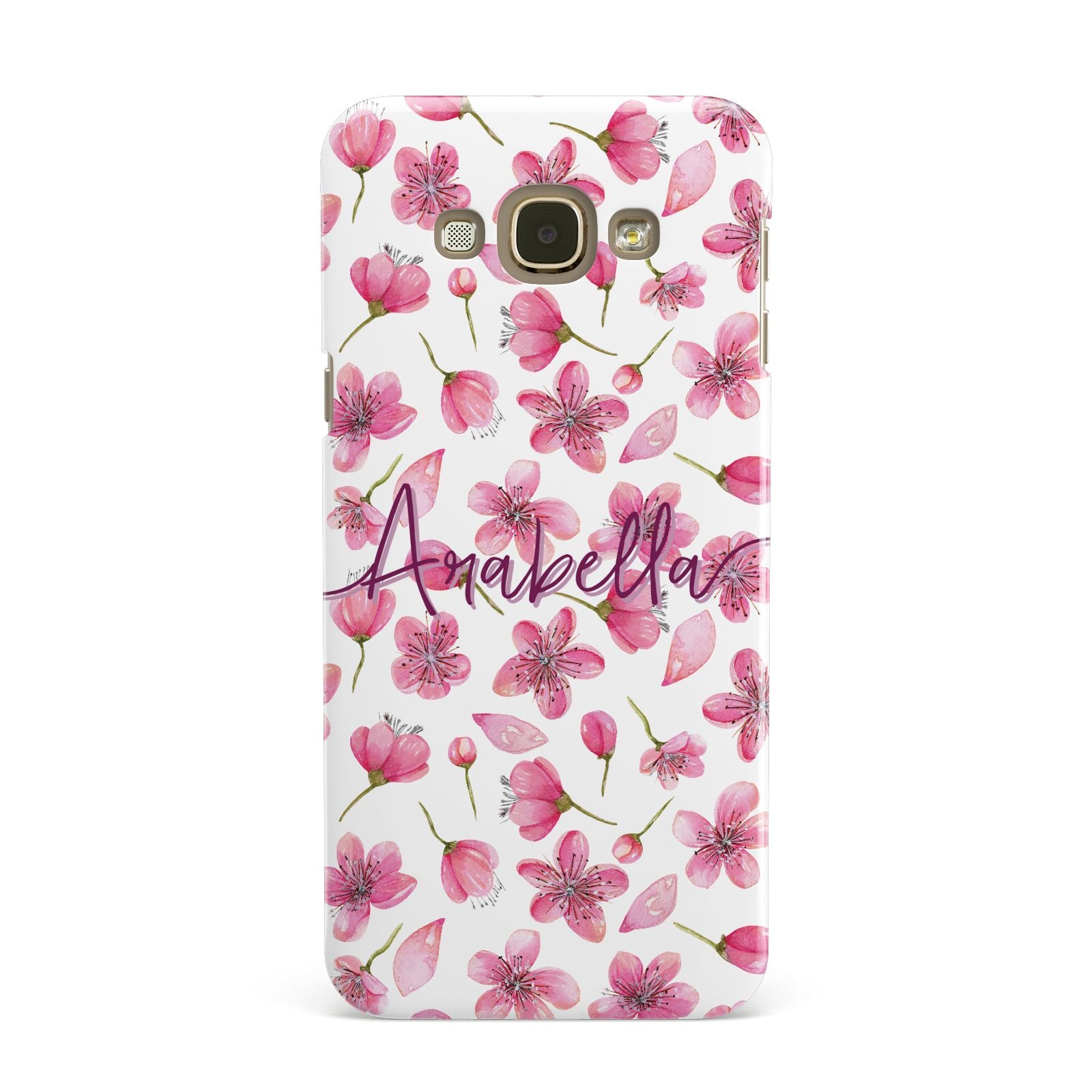 Personalised Blossom Pattern Pink Samsung Galaxy A8 Case