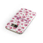 Personalised Blossom Pattern Pink Samsung Galaxy Case Front Close Up