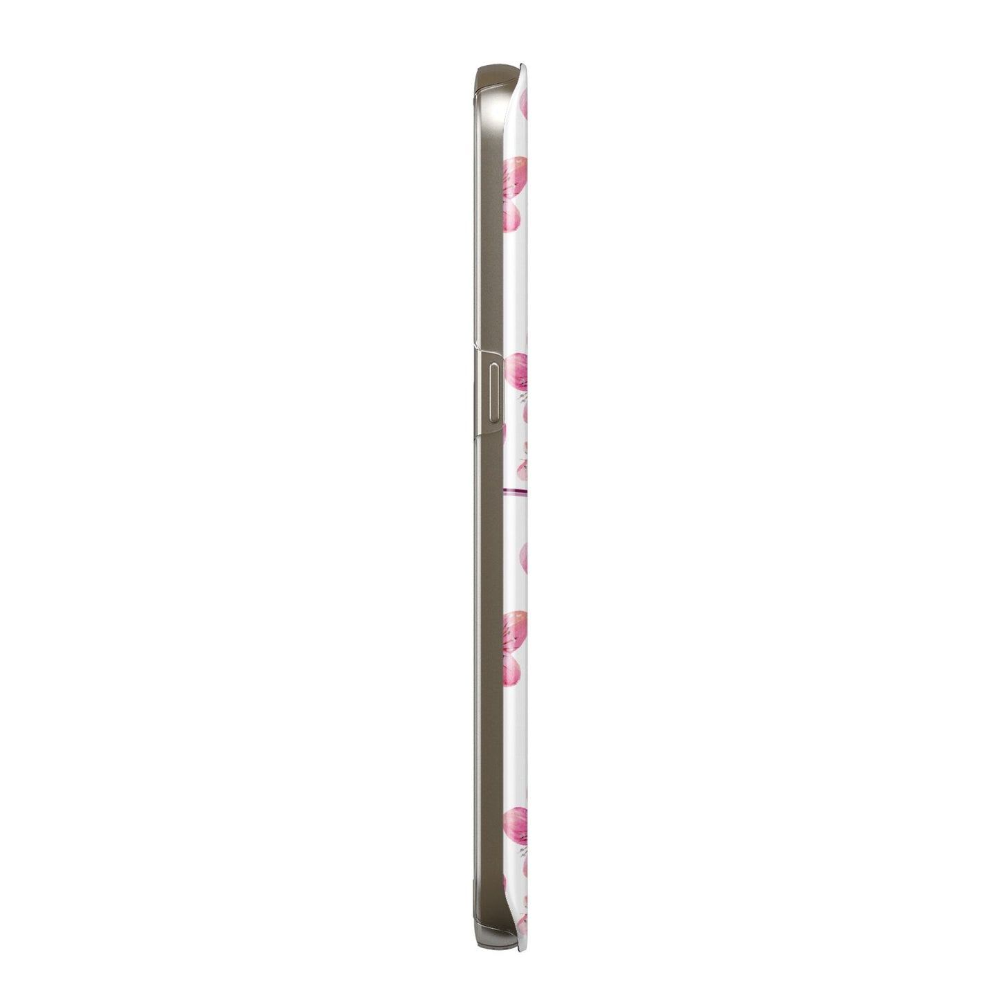 Personalised Blossom Pattern Pink Samsung Galaxy Case Side View