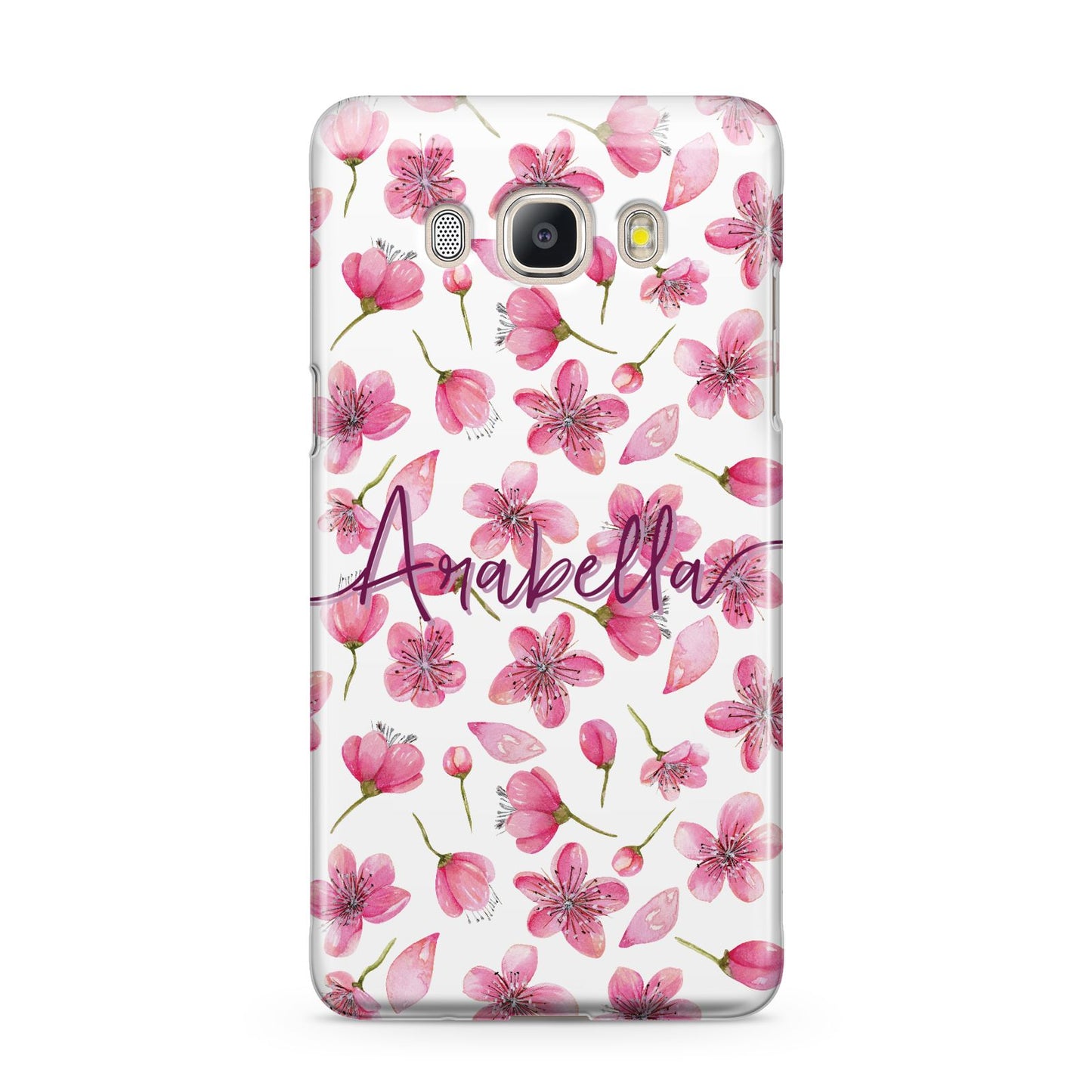 Personalised Blossom Pattern Pink Samsung Galaxy J5 2016 Case