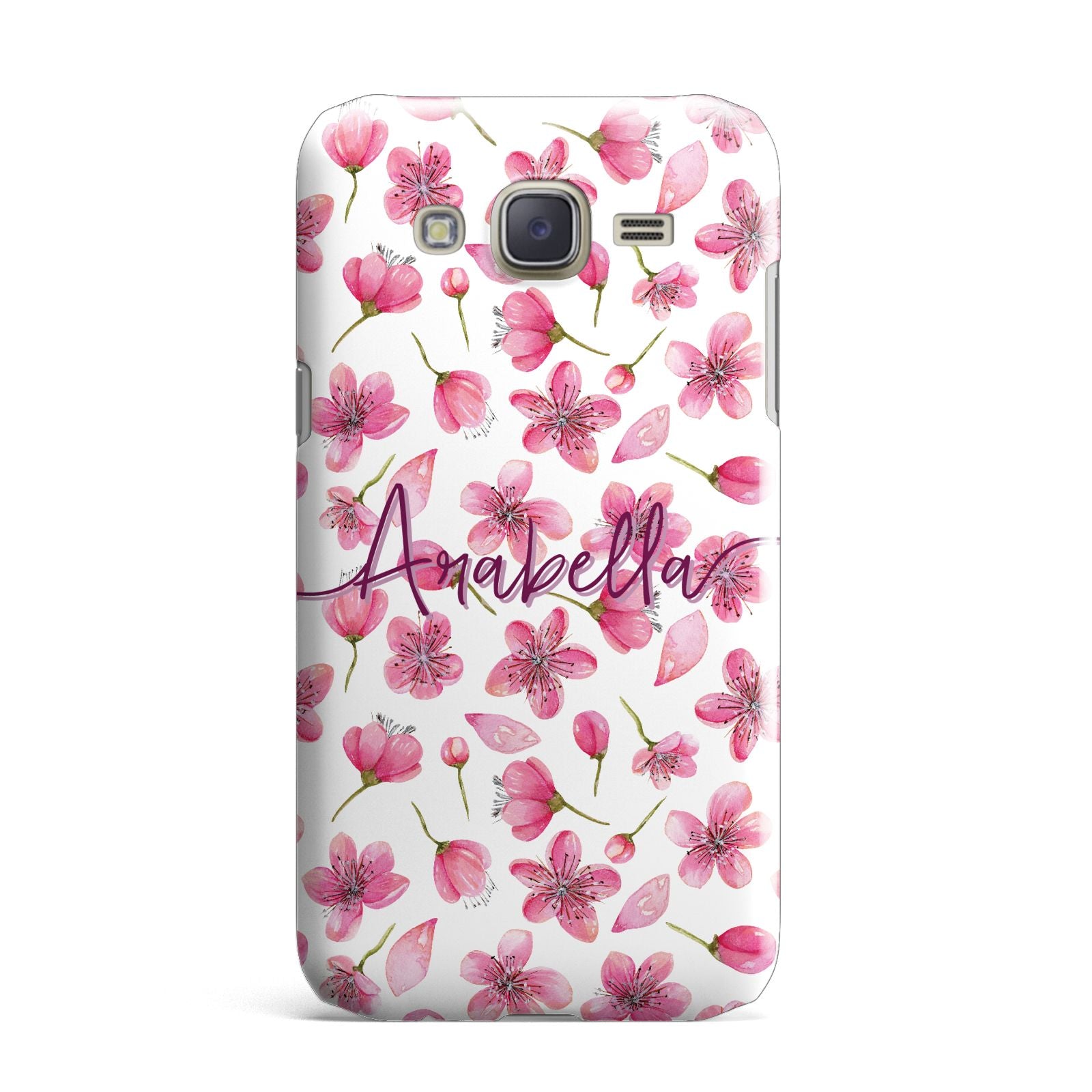 Personalised Blossom Pattern Pink Samsung Galaxy J7 Case