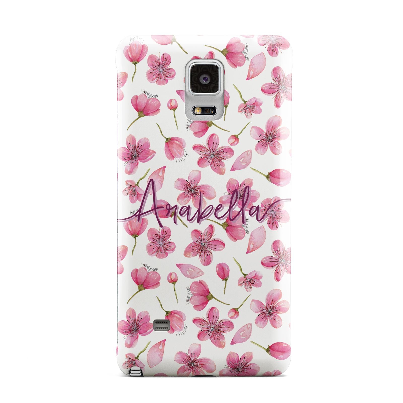 Personalised Blossom Pattern Pink Samsung Galaxy Note 4 Case