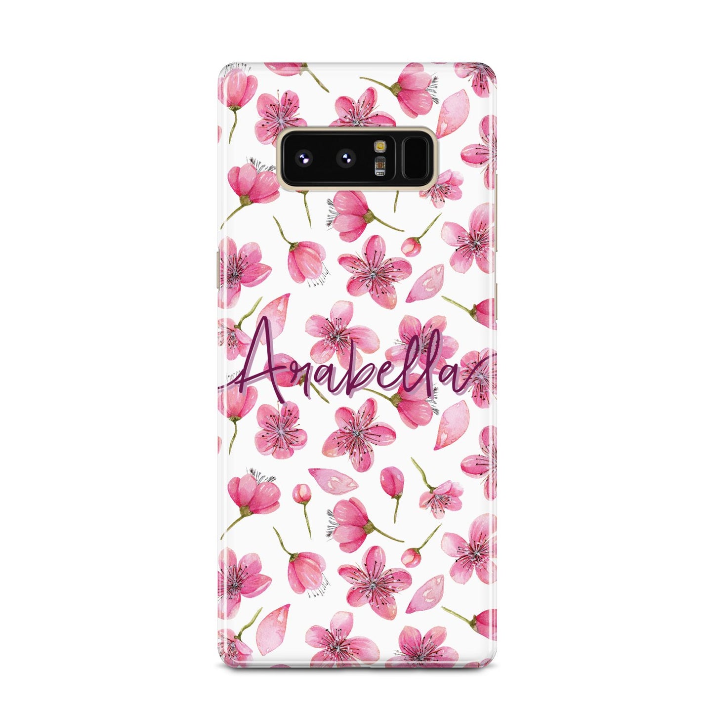 Personalised Blossom Pattern Pink Samsung Galaxy Note 8 Case