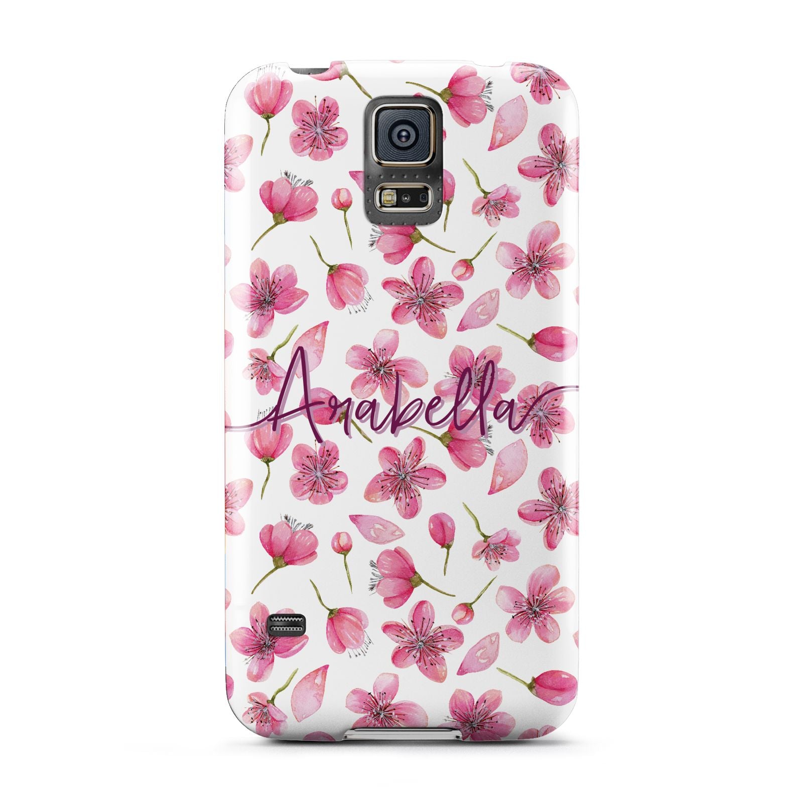 Personalised Blossom Pattern Pink Samsung Galaxy S5 Case
