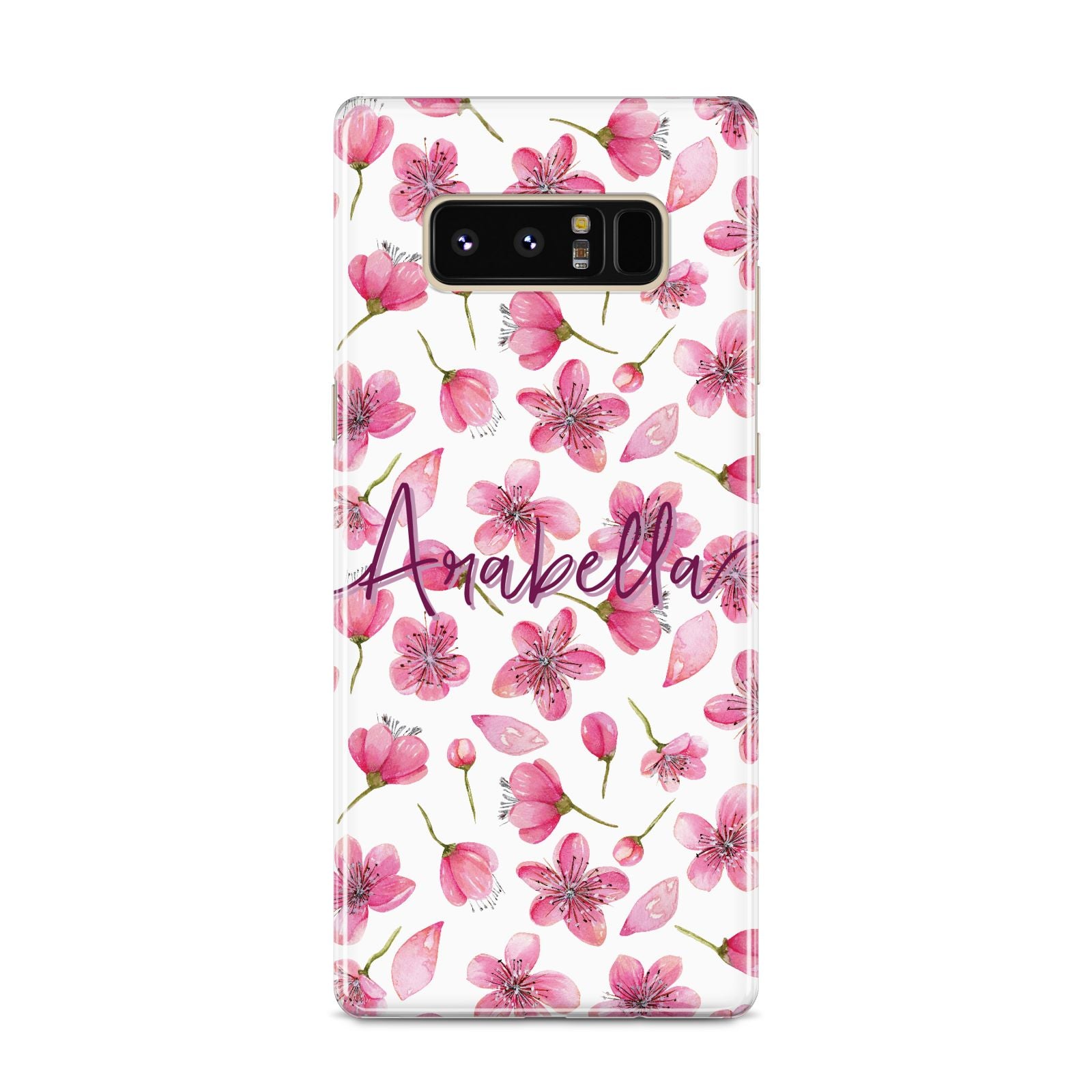 Personalised Blossom Pattern Pink Samsung Galaxy S8 Case