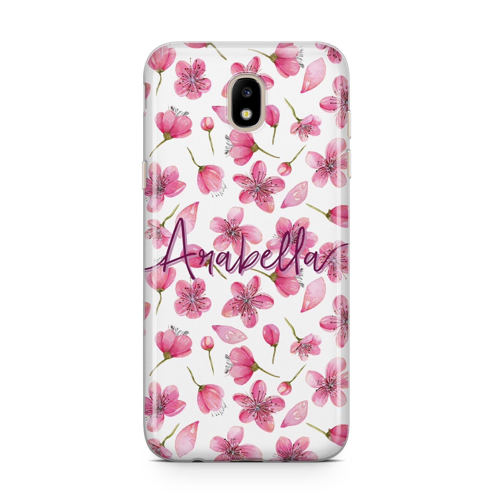 Personalised Blossom Pattern Pink Samsung J5 2017 Case