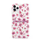 Personalised Blossom Pattern Pink iPhone 11 Pro Max 3D Tough Case
