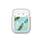 Personalised Blue Banana Tropical AirPods Case