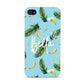 Personalised Blue Banana Tropical Apple iPhone 4s Case