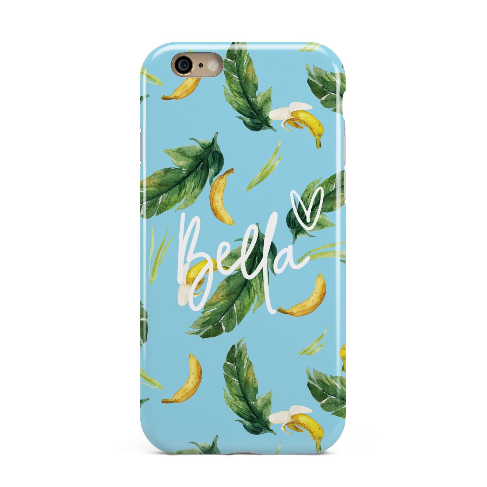 Personalised Blue Banana Tropical Apple iPhone 6 3D Tough Case