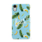 Personalised Blue Banana Tropical Apple iPhone XR White 3D Snap Case