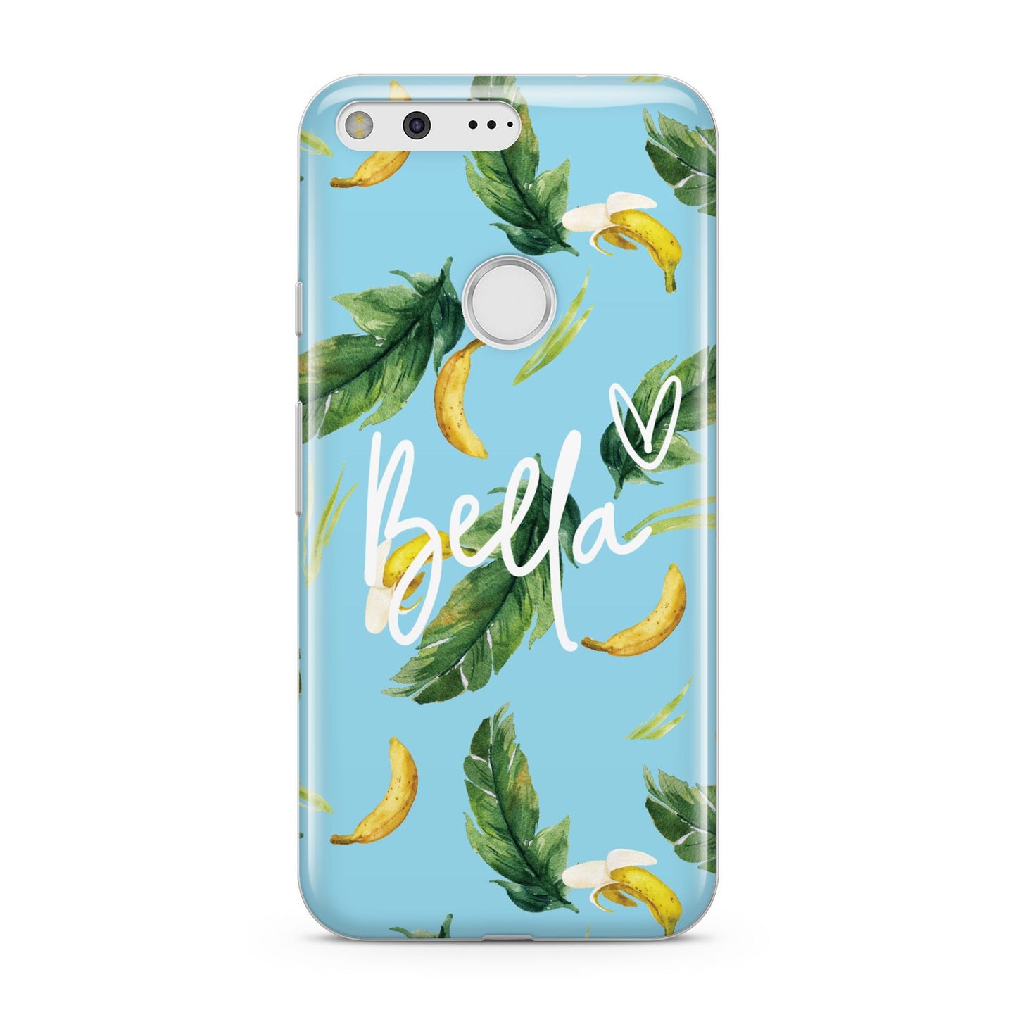 Personalised Blue Banana Tropical Google Pixel Case