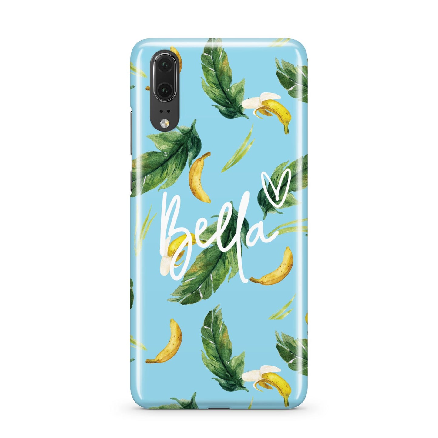 Personalised Blue Banana Tropical Huawei P20 Phone Case