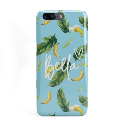 Personalised Blue Banana Tropical OnePlus Case