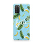 Personalised Blue Banana Tropical Samsung A02s Case