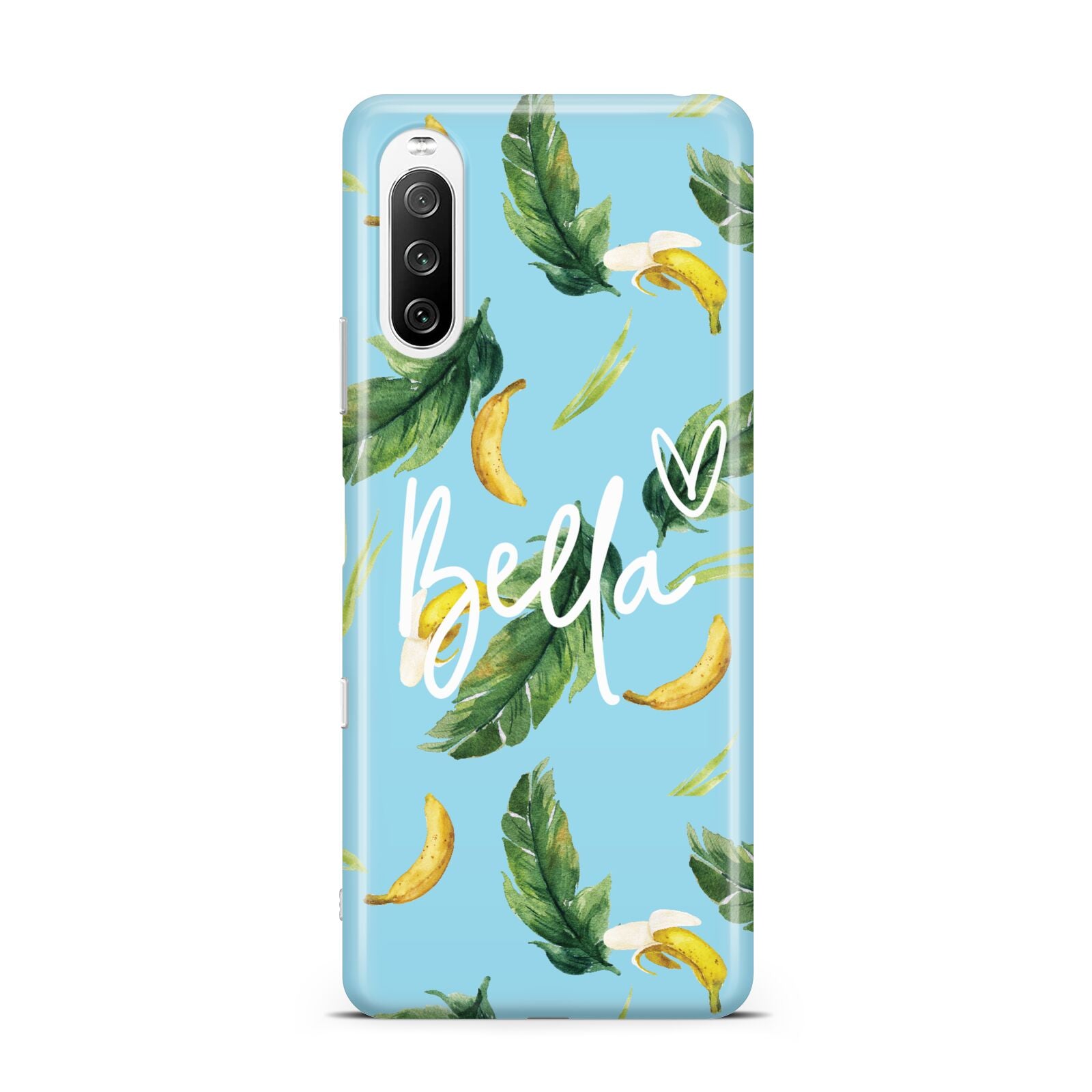 Personalised Blue Banana Tropical Sony Xperia 10 III Case