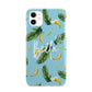 Personalised Blue Banana Tropical iPhone 11 3D Snap Case
