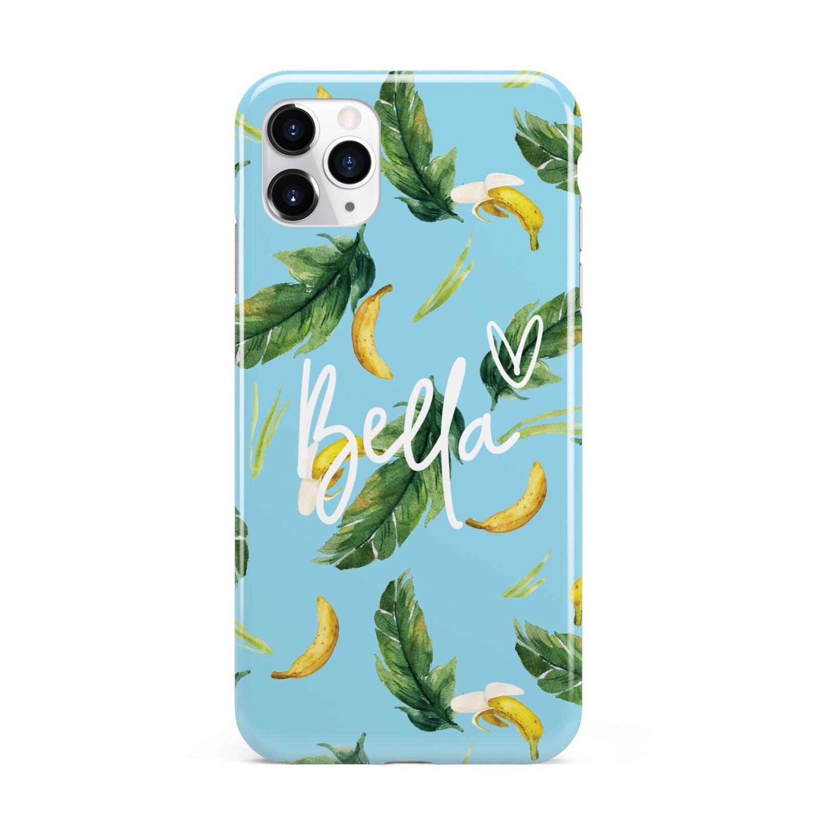 Personalised Blue Banana Tropical iPhone 11 Pro Max 3D Tough Case