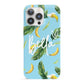 Personalised Blue Banana Tropical iPhone 13 Pro Full Wrap 3D Snap Case