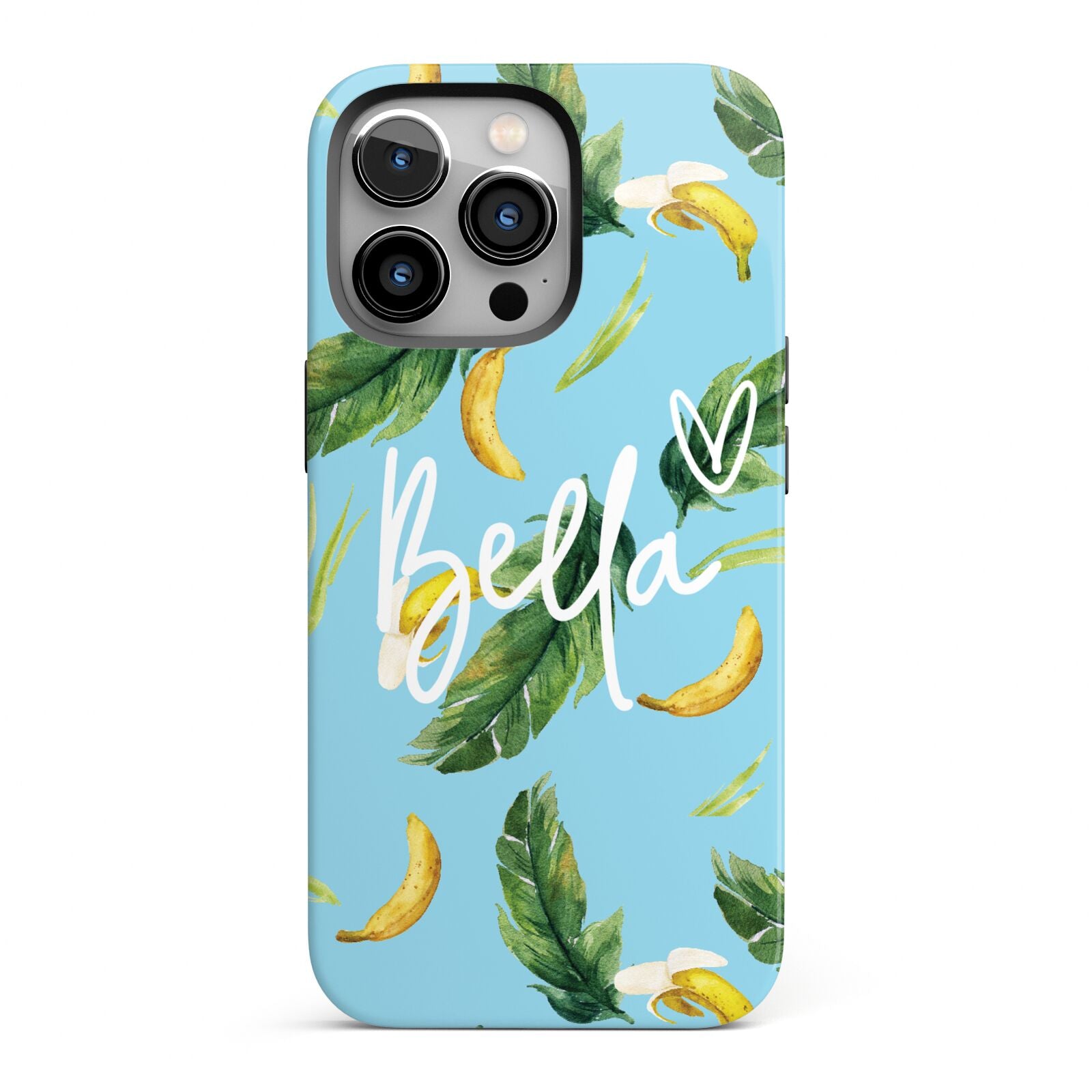 Personalised Blue Banana Tropical iPhone 13 Pro Full Wrap 3D Tough Case
