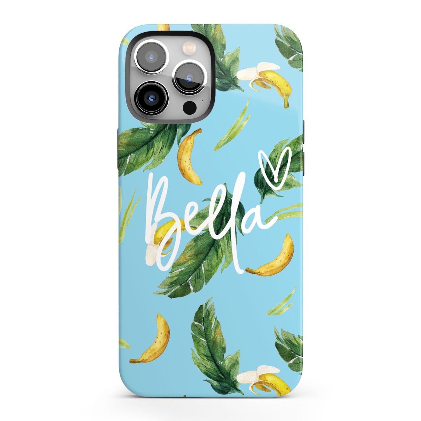 Personalised Blue Banana Tropical iPhone 13 Pro Max Full Wrap 3D Tough Case