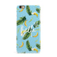 Personalised Blue Banana Tropical iPhone 6 Plus 3D Snap Case on Gold Phone