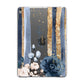 Personalised Blue Gold Name Apple iPad Grey Case