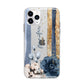 Personalised Blue Gold Name Apple iPhone 11 Pro Max in Silver with Bumper Case