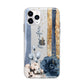 Personalised Blue Gold Name Apple iPhone 11 Pro in Silver with Bumper Case