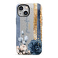 Personalised Blue Gold Name iPhone 13 Mini Full Wrap 3D Tough Case
