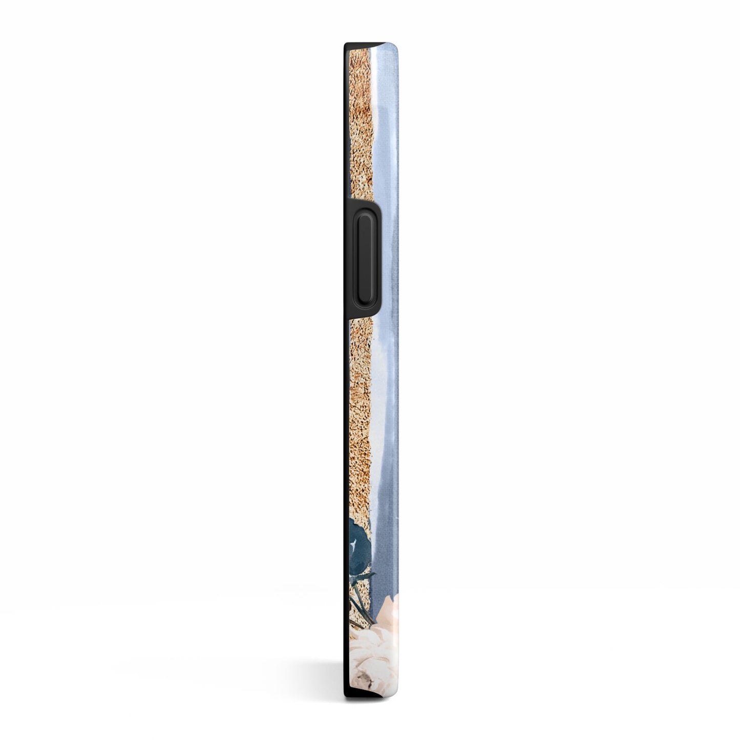 Personalised Blue Gold Name iPhone 13 Mini Side Image 3D Tough Case