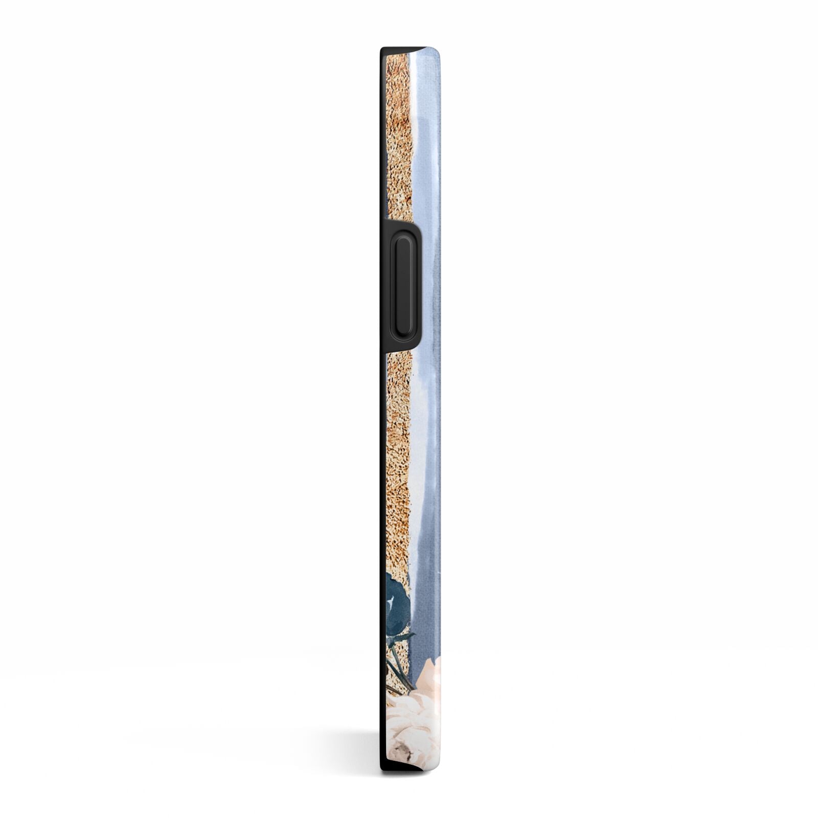 Personalised Blue Gold Name iPhone 13 Mini Side Image 3D Tough Case