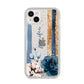 Personalised Blue Gold Name iPhone 14 Plus Clear Tough Case Starlight