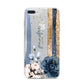 Personalised Blue Gold Name iPhone 7 Plus Bumper Case on Silver iPhone