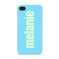 Personalised Blue Green Name Apple iPhone 4s Case