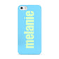 Personalised Blue Green Name Apple iPhone 5 Case