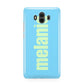 Personalised Blue Green Name Huawei Mate 10 Protective Phone Case
