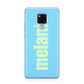 Personalised Blue Green Name Huawei Mate 20X Phone Case