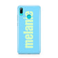 Personalised Blue Green Name Huawei P Smart 2019 Case
