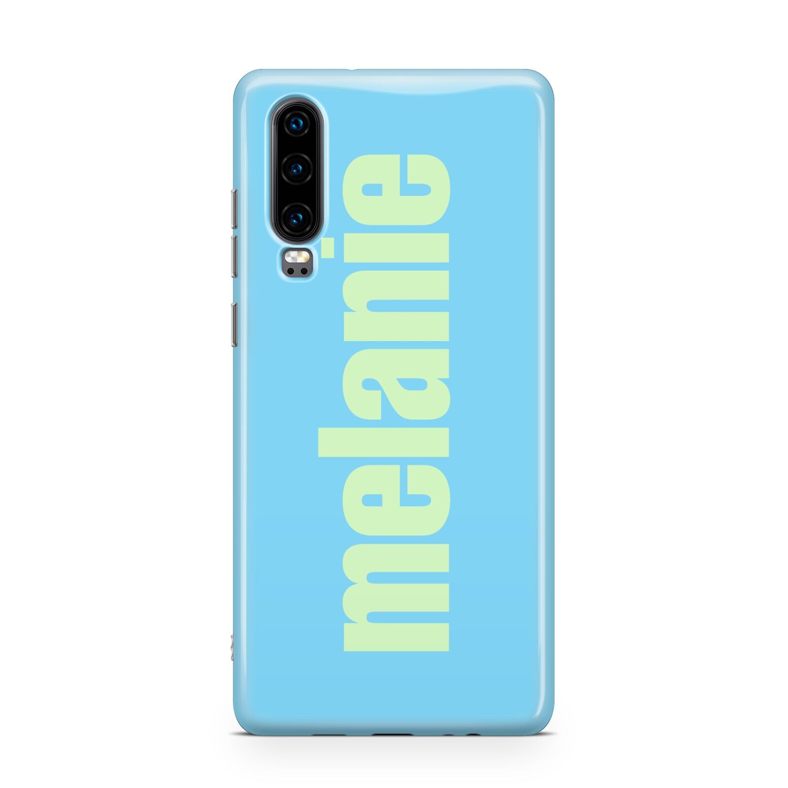 Personalised Blue Green Name Huawei P30 Phone Case