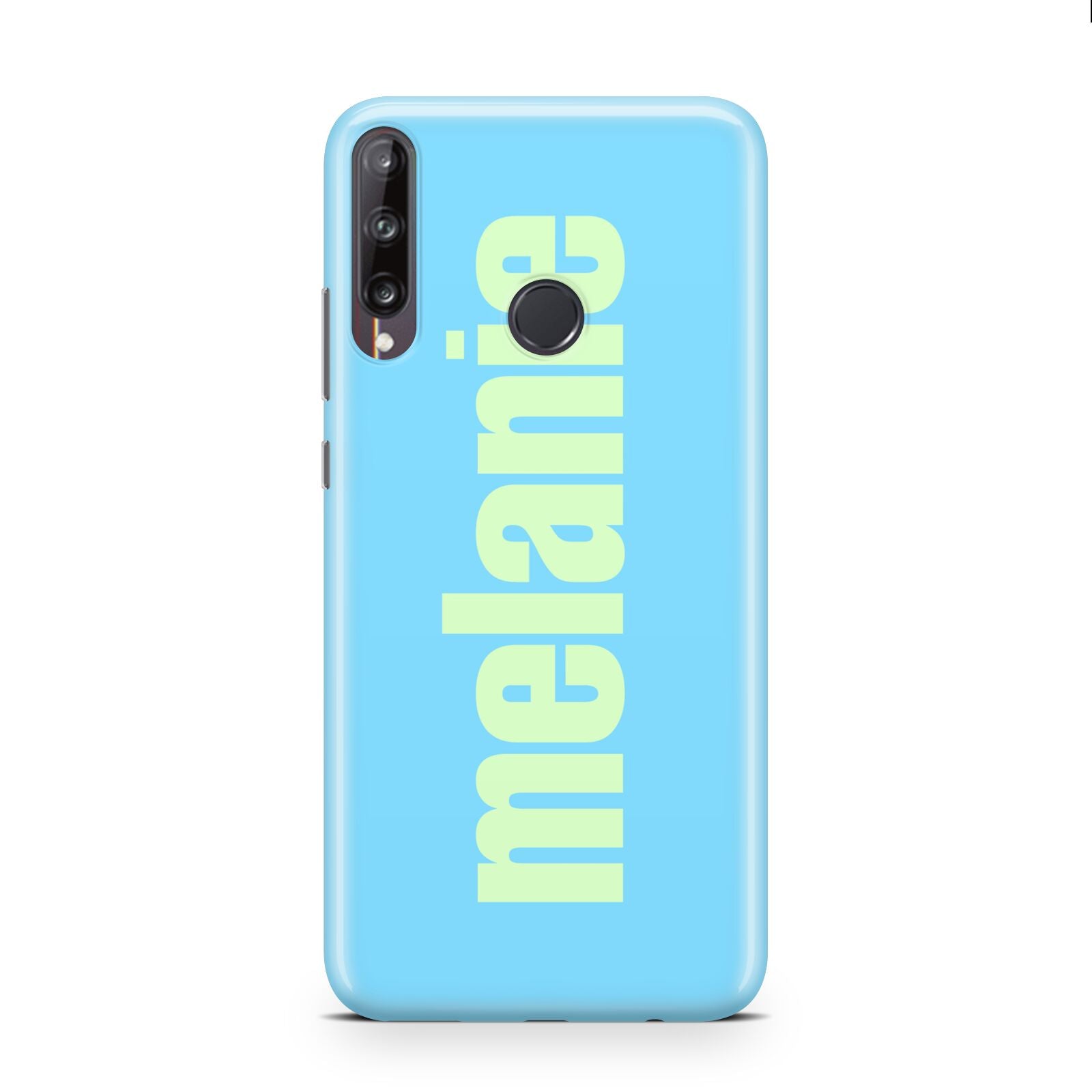Personalised Blue Green Name Huawei P40 Lite E Phone Case