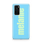 Personalised Blue Green Name Huawei P40 Phone Case