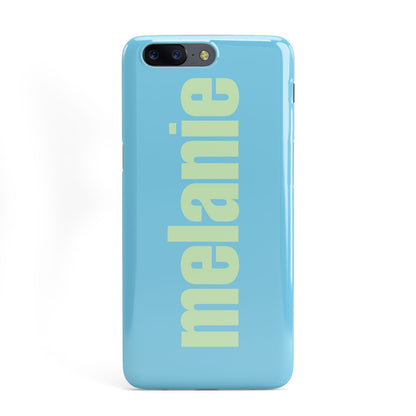 Personalised Blue Green Name OnePlus Case