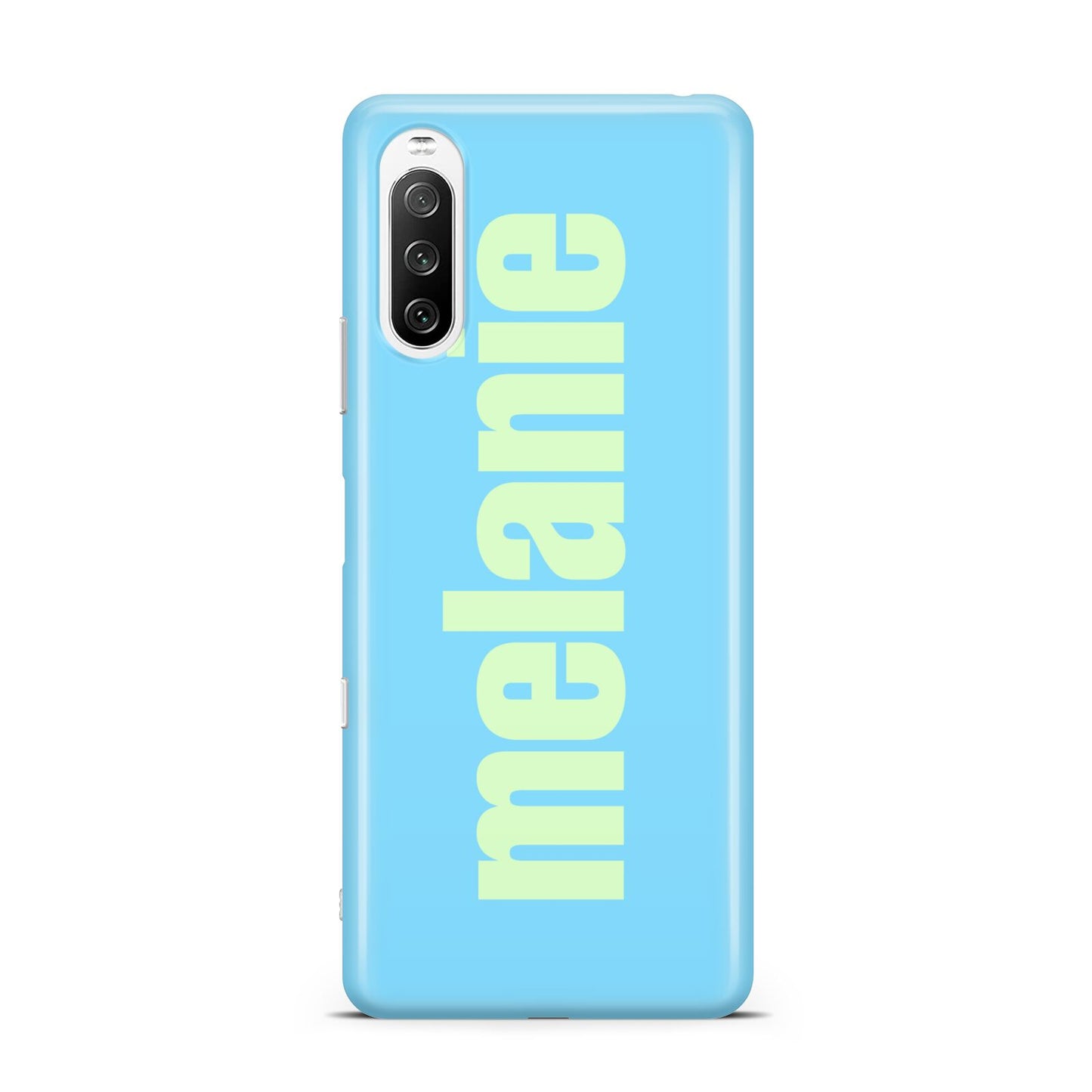 Personalised Blue Green Name Sony Xperia 10 III Case