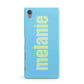 Personalised Blue Green Name Sony Xperia Case