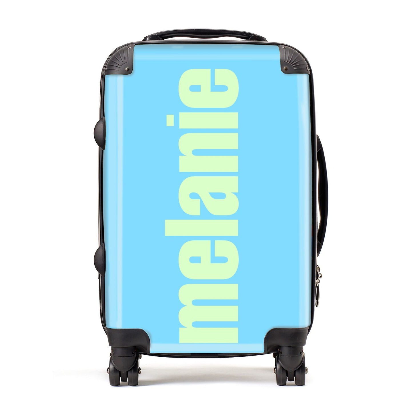 Personalised Blue Green Name Suitcase
