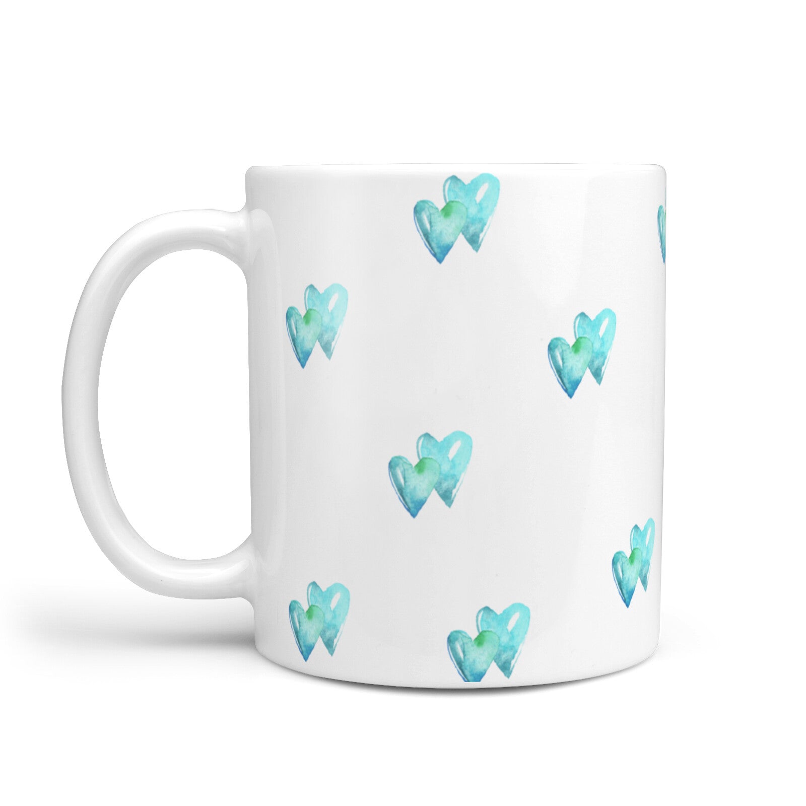 Personalised Blue Hearts 10oz Mug Alternative Image 1