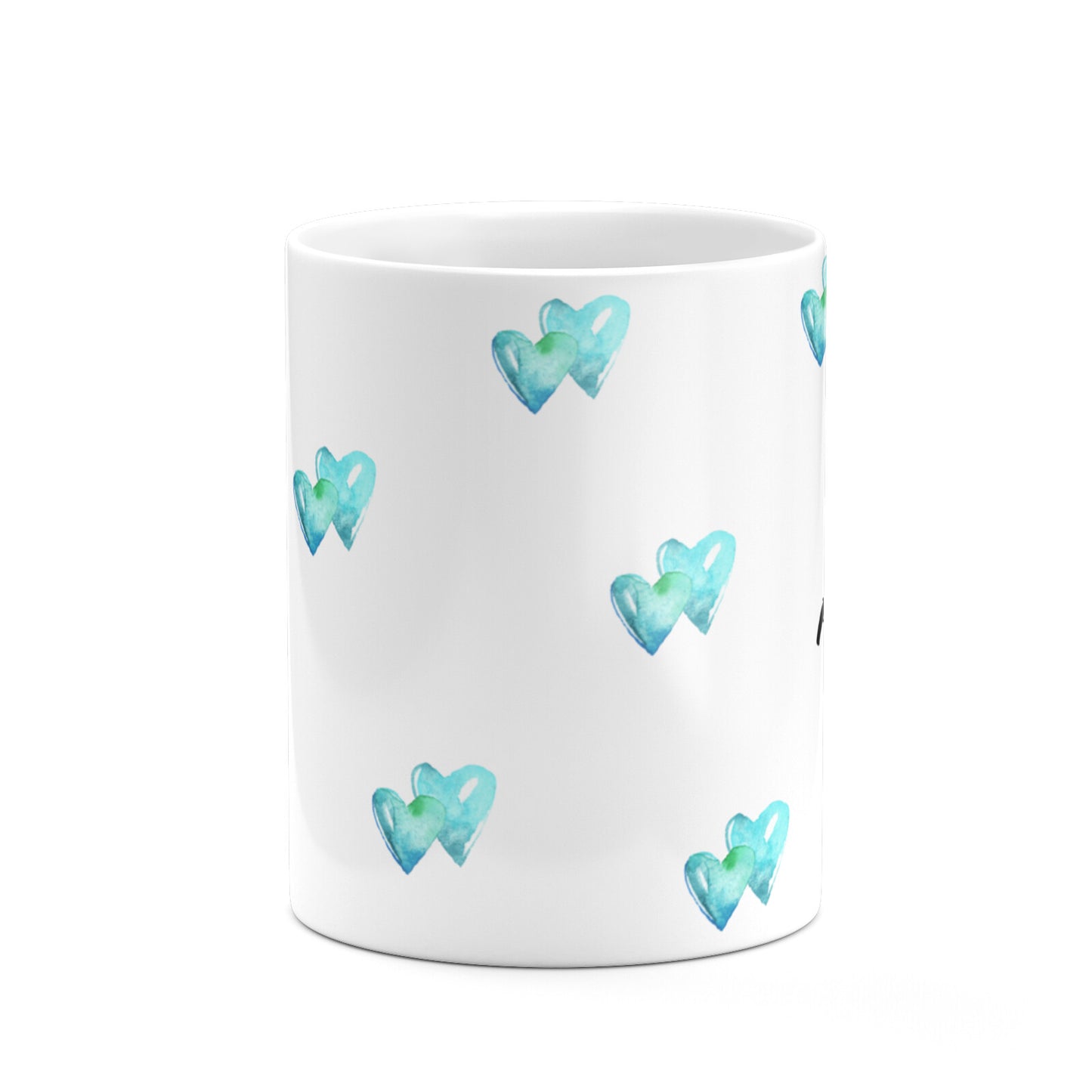 Personalised Blue Hearts 10oz Mug Alternative Image 7