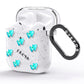 Personalised Blue Hearts AirPods Glitter Case Side Image