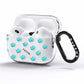 Personalised Blue Hearts AirPods Pro Clear Case Side Image
